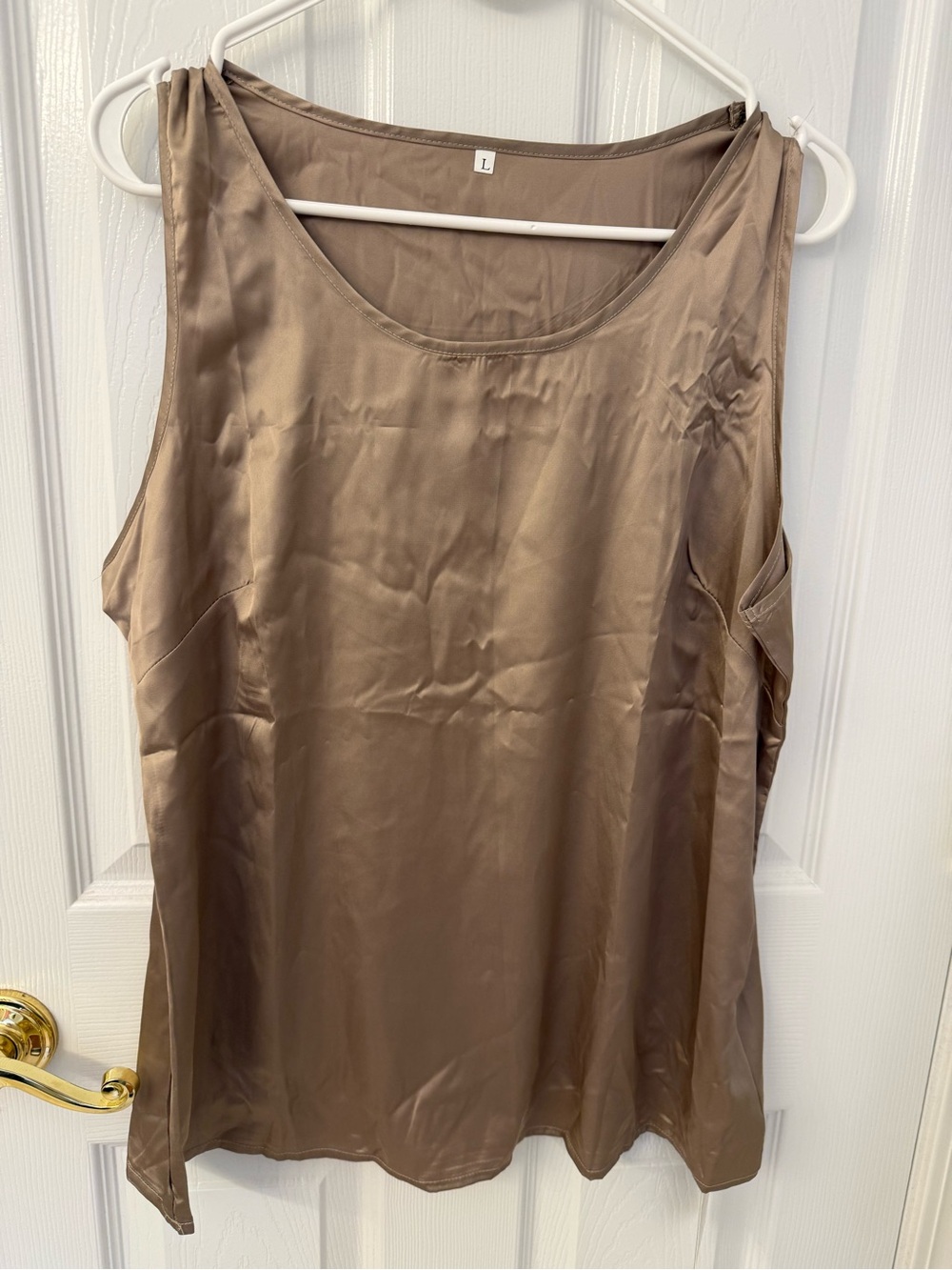 Satin Brown Women's Camisole Tank Top